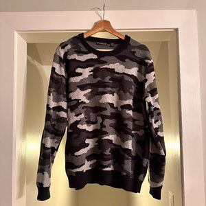 enTHREAD Camouflage 100% Cotton Knit Pullover Sweater